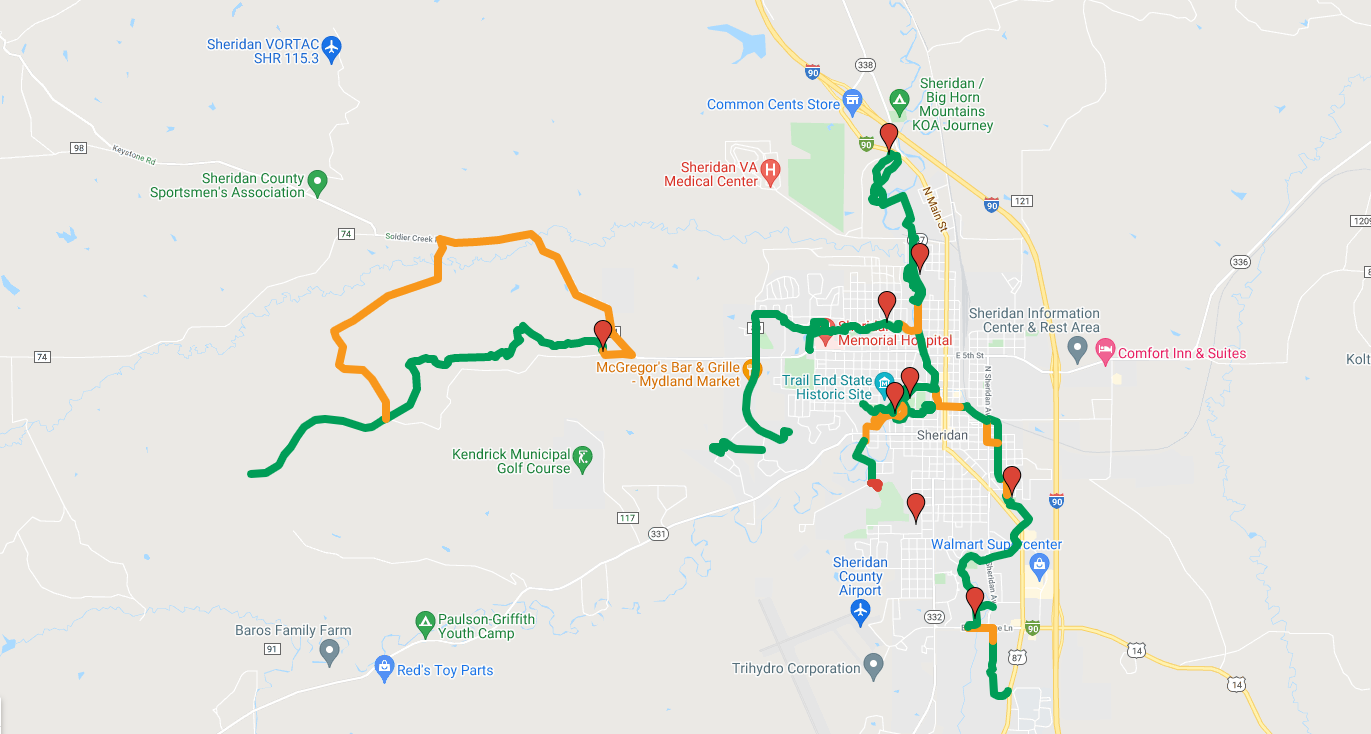 Walking Paths & Parks - Sheridan Wyoming Travel Guide